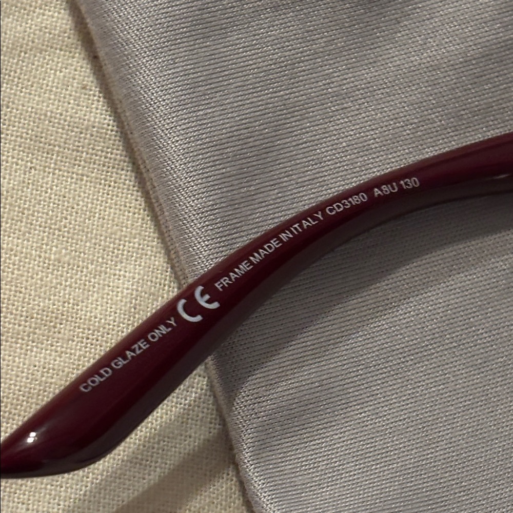 Dior Burgundy Women's Glasses - Picture 8 of 9